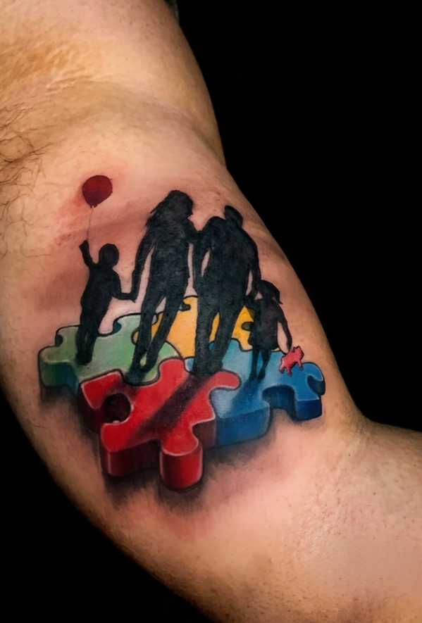 Família — Consciência do Autismo — trabalho autoral de Rogério Plaça